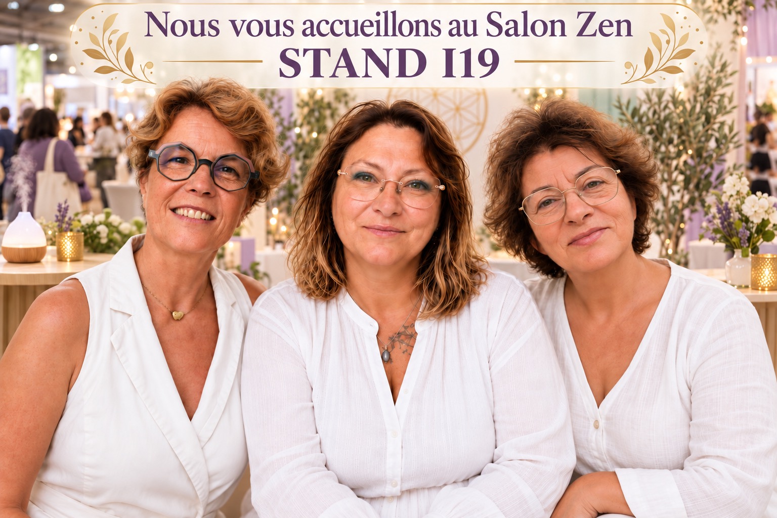 Estelle, Laurence et Catherine au Salon Zen de Paris